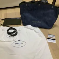 プラダ デニムバック 新品 未使用 値下げ終了