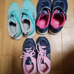 バンダイ スニーカー 21.0 ネイビー/ピンク/ミント