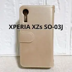 XPERIA XZs SO-03J スマホケース 手帳型 財布付き ゴールド