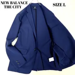 極美品 ニューバランス THECITY テーラードジャケット ストレッチ 紺 L