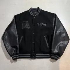 XLARGE 2Pac Varsity Jacket スタジャン X-Large 2Pac Collaboration Stadium Varsity Jacket Black Size