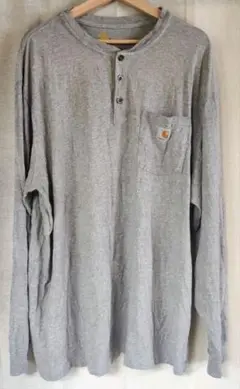 Carhartt グレー ヘンリーネック XL