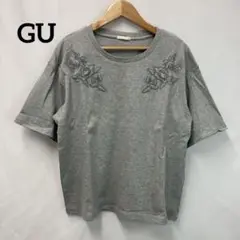 GU ジーユー レディース Tシャツ 半袖 グレー サイズL