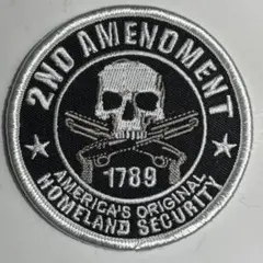 2ND AMENDMENT スカルパッチ USA セキュリティー SKULL
