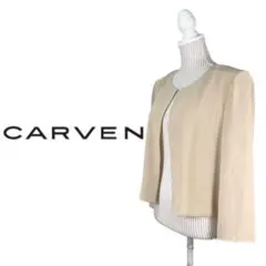 11T426☆ CARVEN 薄手 トップス ノーカラー カーディガン 羽織りM