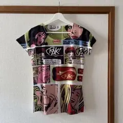 古着 美品 アートプリント　個性的　レトロ　コミックプリント　Tシャツ　半袖