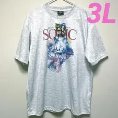 新品 Tシャツ 3L ソニックザヘッジホッグ セガ 水彩画 ゲーム カットソー