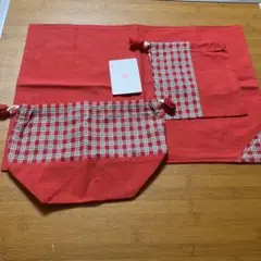 ハンドメイドお弁当セットＡ赤