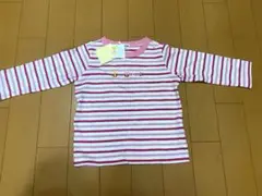 MIKI HOUSE ピンクストライプ 長袖カットソー 70-80cm 女の子