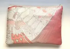 No.330 ファスナー25cm ポーチ　帯リメイク　タブレット御朱印入れなど