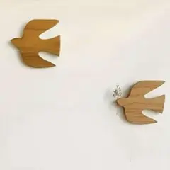 鳥　置物　壁掛け　木製　バード　インテリア　ハンドメイド