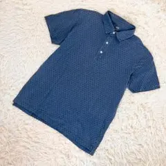美品『UNIQLO』ユニクロ　ポロシャツ　ドット柄　半袖シャツ　ベーシック（L）