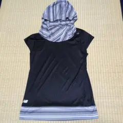 【極美品✨】NB レディースフード付きウェア Mサイズ ブラック/ストライプ