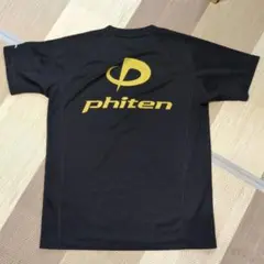 ファイテン　phiten　シャツ　黒×金ロゴ　サイズM