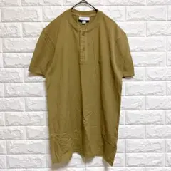 ラコステ XS Tシャツ ベージュ ロゴ刺繍 本物 美品 メンズ 古着
