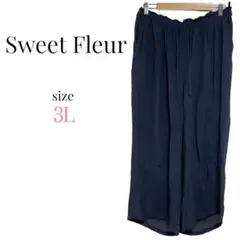 Sweet Fleur【3L】ワイドパンツ　ガウチョパンツ　薄手　大きいサイズ