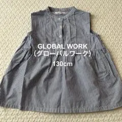 グローバルワーク ストライプピンタックブラウス
