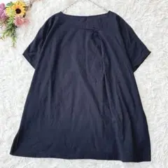 Live in comfort 【L】コットン　半袖Tシャツカットソー　ブラック