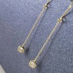 アーカー ティアダイヤ フックチェーンピアス