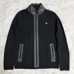 BURBERRY BLACK LABEL ドライバーズニット レザー 切替 L