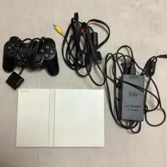 PlayStation 2 本体 ホワイト コントローラー、ケーブル付き