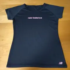new balance ニューバランス レディース スポーツTシャツ Sネイビー