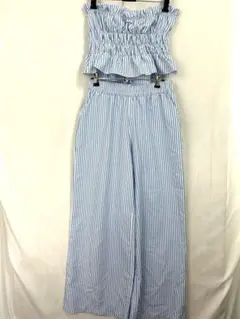 シーイン SHEIN ストライプ セットアップ ベアトップ ブラトップ パンツ