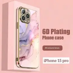 iPhone 15 Pro 大理石風 ピンク マーブル 携帯カバー ケース 新品