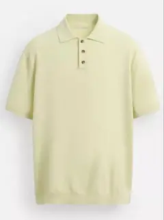 ZARA ウォッシュドコットンニットポロシャツ