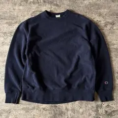 リバースウイーブ リーバイスウィーブ 目玉無し 紺色ネイビー オーバーサイズ古着