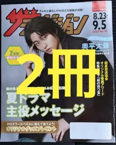 【新品・2冊セット】ザ・テレビジョン 2025年8月23日号 奥平大兼 表紙