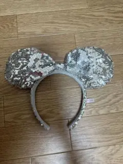 ディズニー シルバー スパンコールカチューシャ