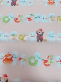 50㎝　生地　しろくまきょうだい　おべんとうやさんkodomoeの人気絵本の生地