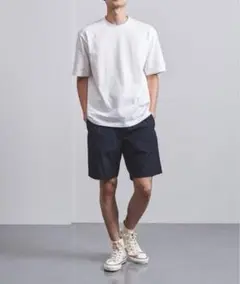 【美品】ユナイテッドアローズ タフタショーツ ネイビー