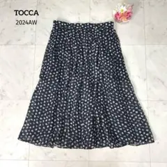 【極美品】トッカ 2024AW LOVEスカート ハート フレア 4 L 黒