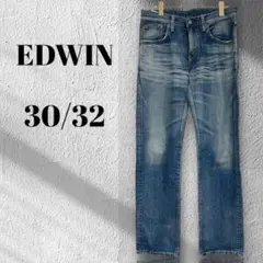 EDWIN503デニムパンツ　30×32　ブルー　ジーンズ　ロング丈◆M3673