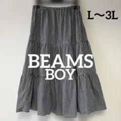 BEAMS BOYビームスボーイ ギンガムチェックティアードフレアースカート