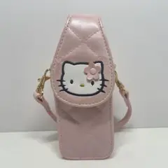 ハローキティ☆SANRIO1997年/キルトシリーズPHS携帯ケースセット ハローキティブームの火付け役だったピンクキルトの携帯電話