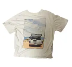 【purple & yellow】バックプリントTシャツ（M）