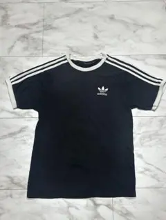 adidas 3ストライプ 半袖Tシャツ 黒
