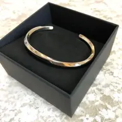 メンズシンプルバングルブレスレットシルバー