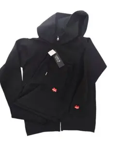 新品 LUXE/R 上下セットアップ フード付き M スウェット ブラック