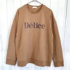 アーヴェヴェ 長袖Ｔシャツ (L) カットソー 英字プリント 伸縮性
