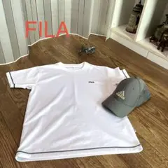 FILA フィラ　メンズTシャツ　丸首　ワンポイント　Mサイズ