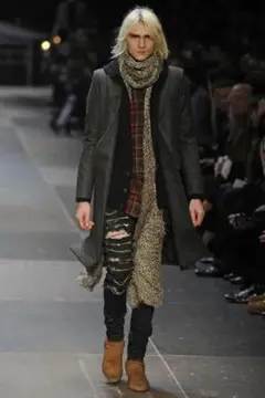 SAINT LAURENT ヒョウ柄 ナイロンチェスターコート SAINT LAURENT ヒョウ柄 ナイロンチェスターコート ジャケット