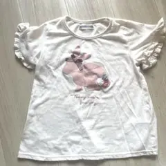 130㎝AURORAMOON ウサギプリント Tシャツ