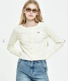 KIRSH MONO CHERRY CROP CARDIGAN