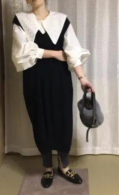 サイドスリット　メロウリブレギンスチャコールグレー　M