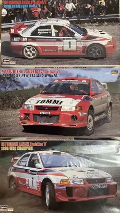 ハセガワ 三菱ランサーエボリューションV、VI、V 3個セット 三菱 ランサー エボリューションV “1998 WRCチャンピオン