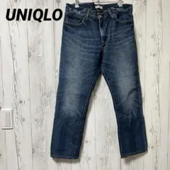 【UNIQLO】ユニクロ　メンズ　デニム　ジーンズ　ストレート　35